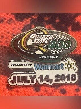 Walmart Quaker State 400 Kentucky July 14, 2018 NASCAR Collector’s Hat Pin